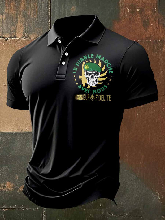 Polo Homme Vintage Régiment Étranger Français