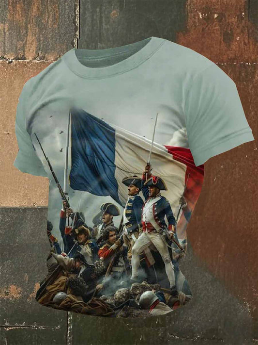 Homme Vintage Napoleon T-shirt décontracté