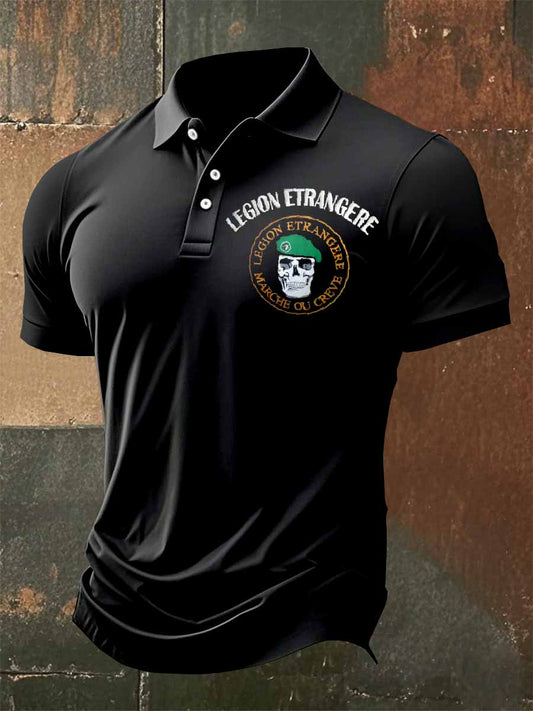 Polo Homme Vintage Régiment Étranger Français