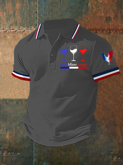 Chemise à manches courtes Bleu Blanc Rouge Homme