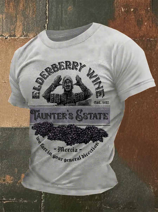 T-Shirt Homme Vin Français Imprimé