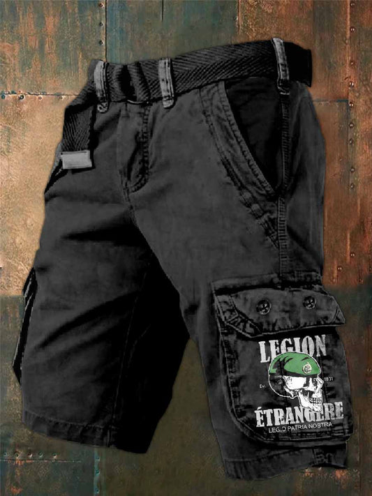 Homme Français Militaire Thème Cargo Shorts