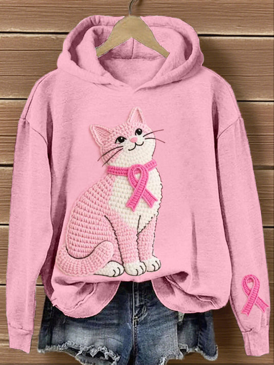 Beau chat Crochet modèle Hoodie des femmes