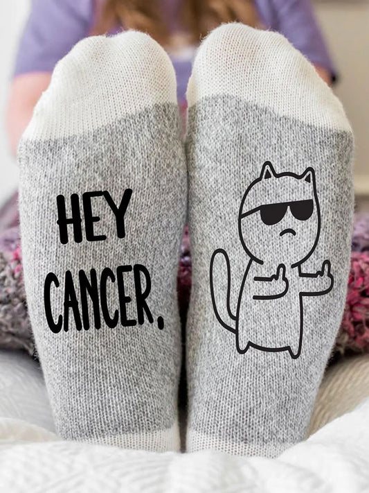 Chaussettes unisexes Hey cancer