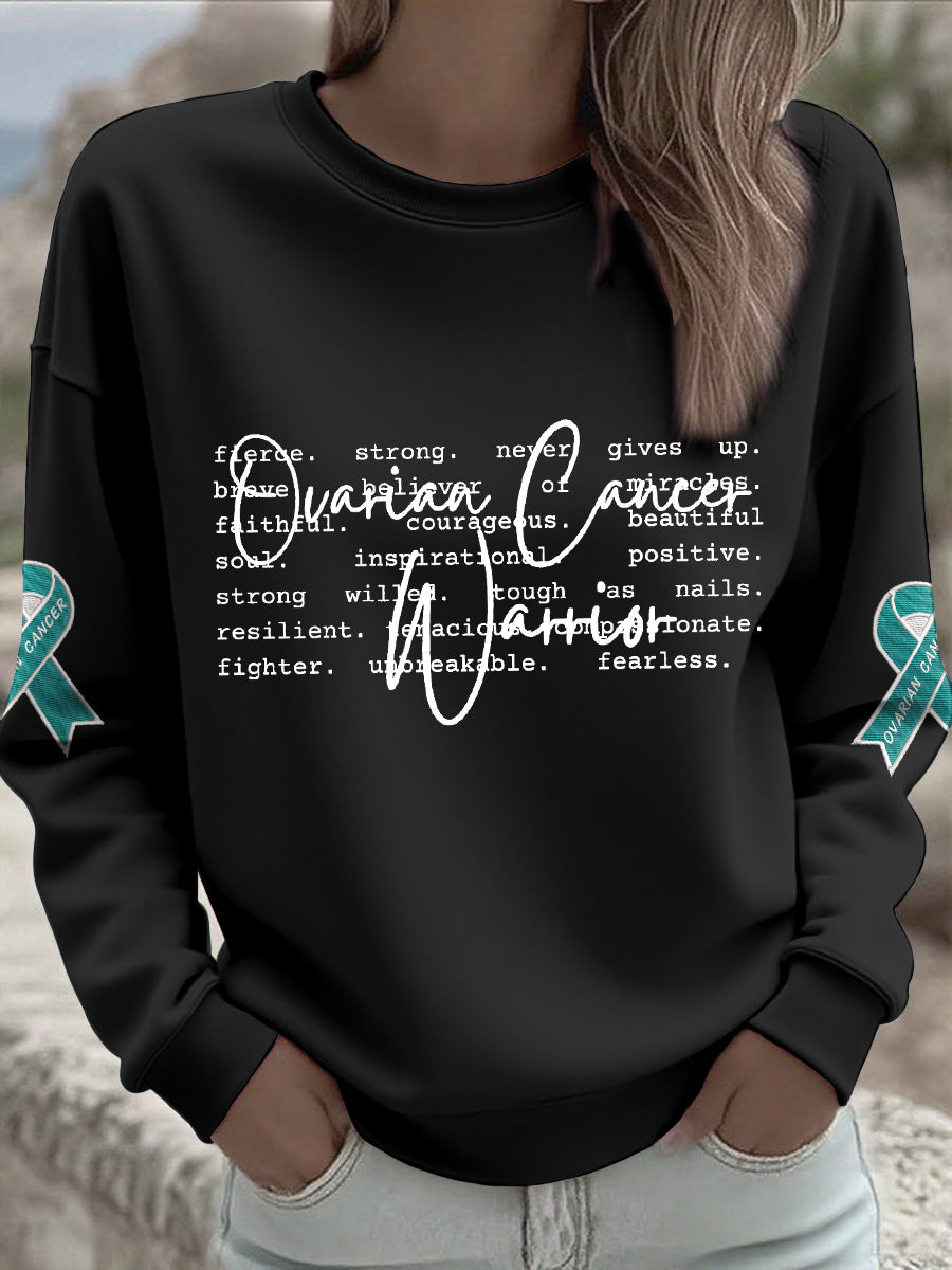 Women's Ovarian Cancer sensibilisation Sweatshirt imprimé