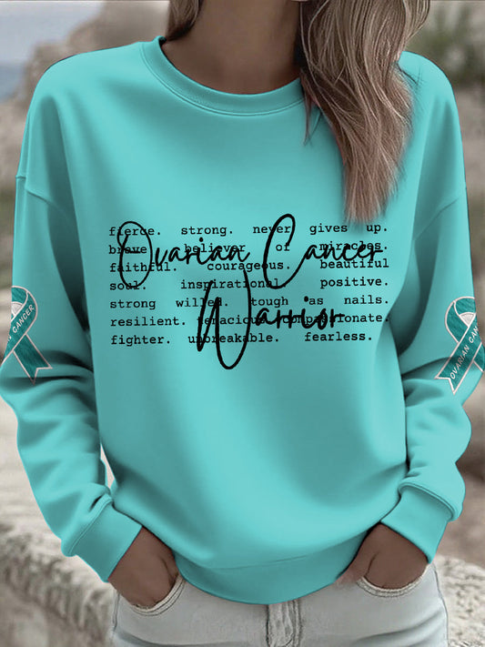Women's Ovarian Cancer sensibilisation Sweatshirt imprimé