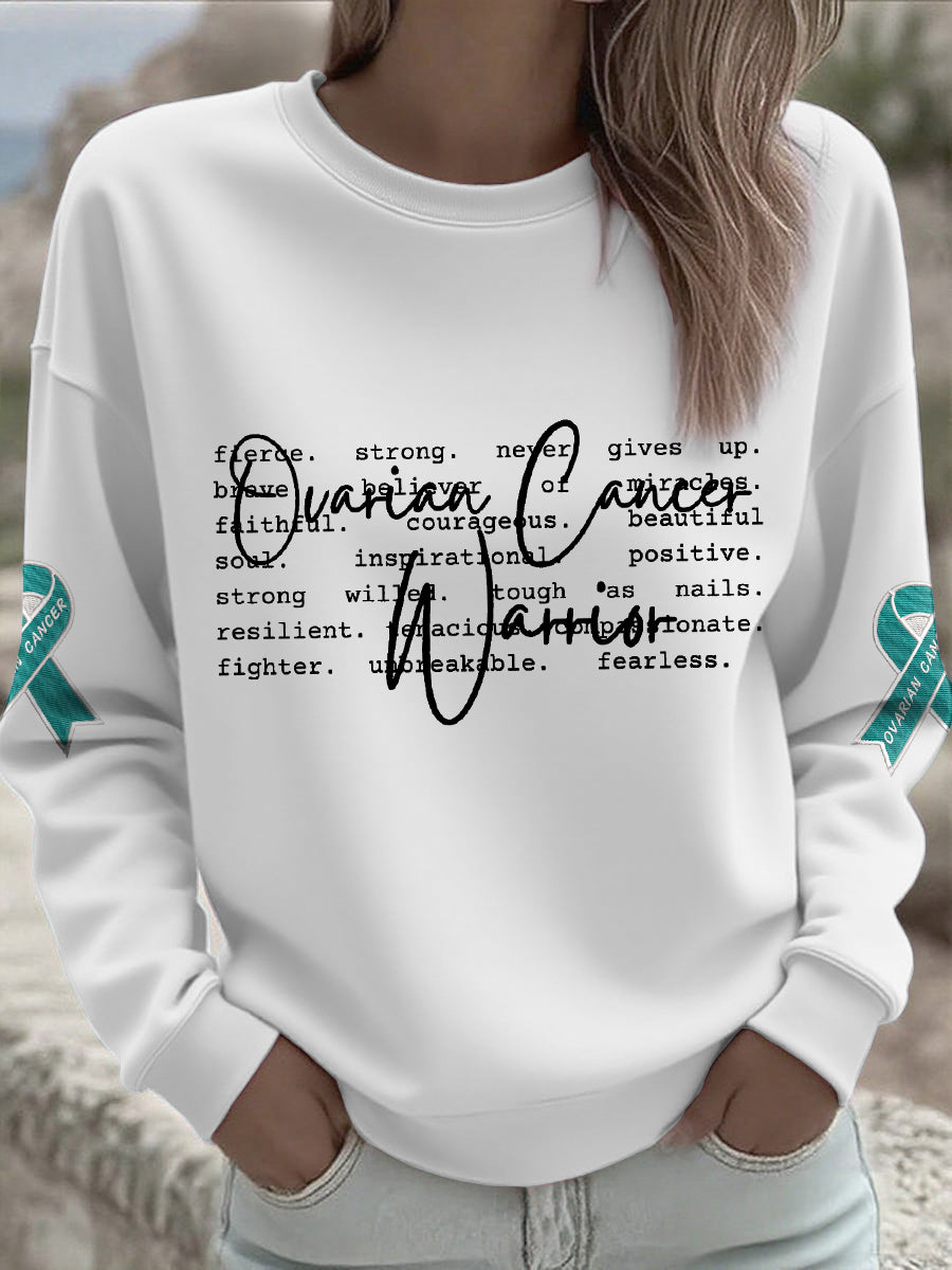 Women's Ovarian Cancer sensibilisation Sweatshirt imprimé