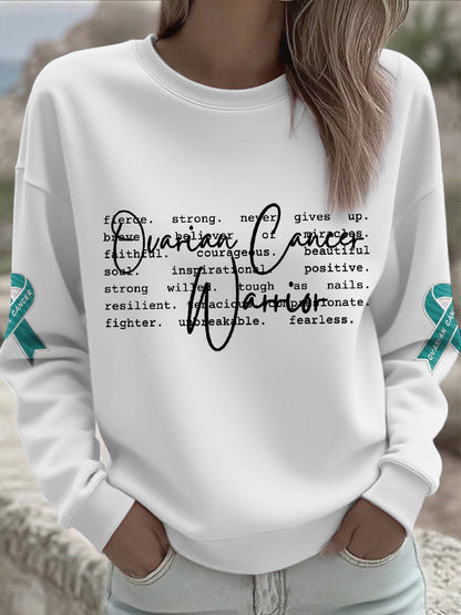 Women's Ovarian Cancer sensibilisation Sweatshirt imprimé