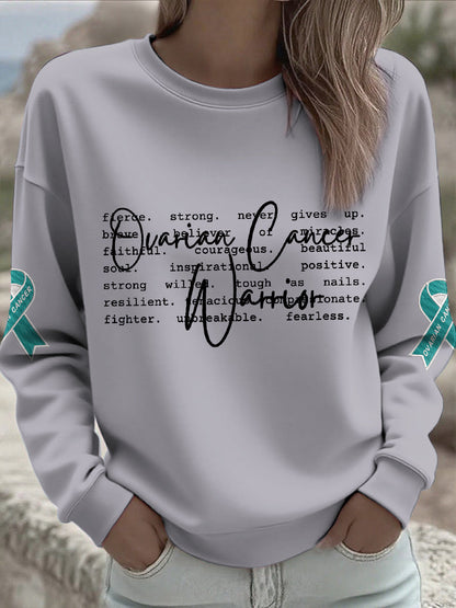 Women's Ovarian Cancer sensibilisation Sweatshirt imprimé