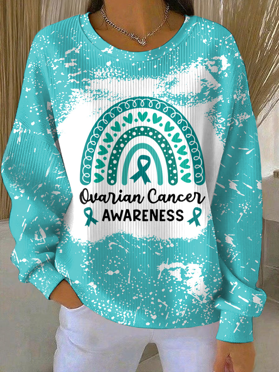 Turquoise tournesol je porte sarcelle pour ma maman ovaire Cancer sensibilisation Sweatshirt