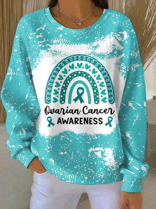 Turquoise tournesol je porte sarcelle pour ma maman ovaire Cancer sensibilisation Sweatshirt