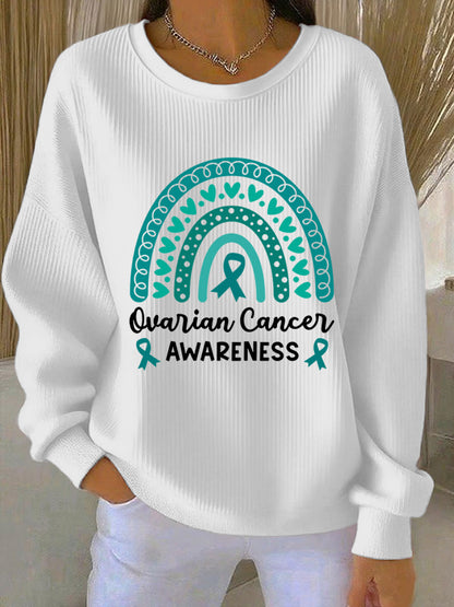 Turquoise tournesol je porte sarcelle pour ma maman ovaire Cancer sensibilisation Sweatshirt
