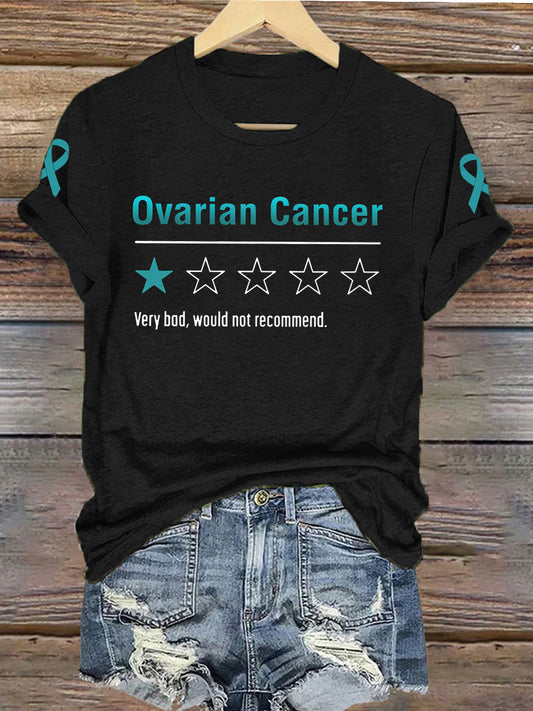 Sensibilisation au cancer de l'ovaire des femmes très mauvais ne recommanderait pas T-shirt