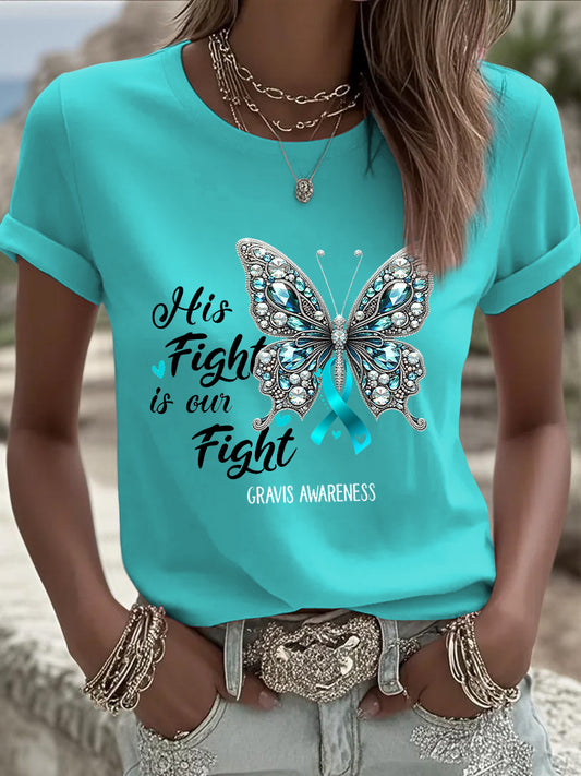 T-shirt décontracté en strass pour femmes