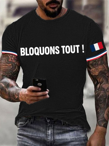 T-shirt imprimé Bloquons tout pour homme