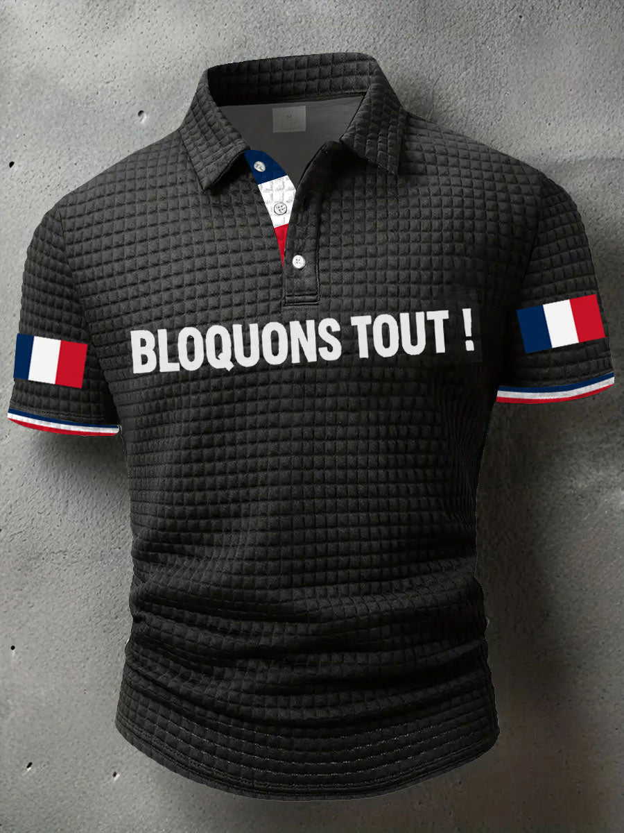 Chemise à imprimé Bloquons tout Homme
