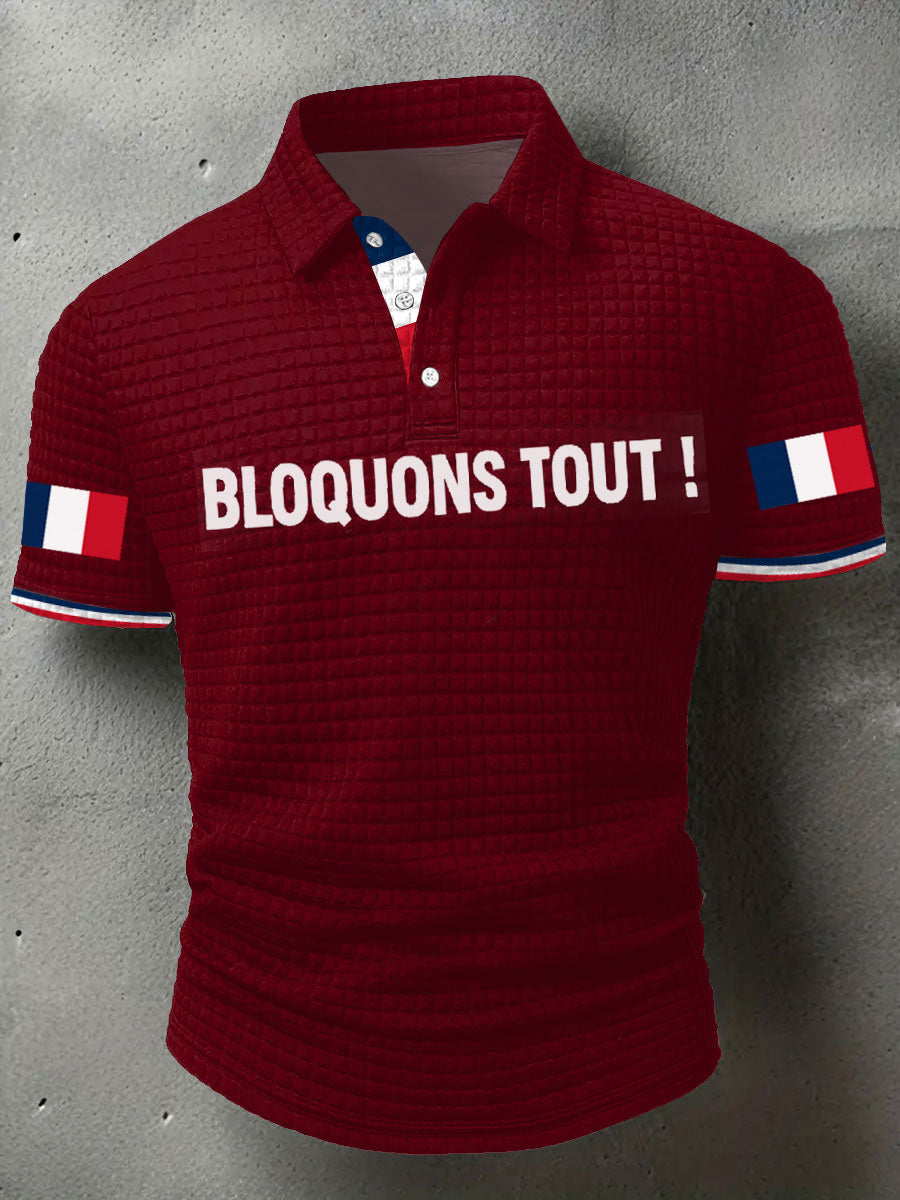 Chemise à imprimé Bloquons tout Homme
