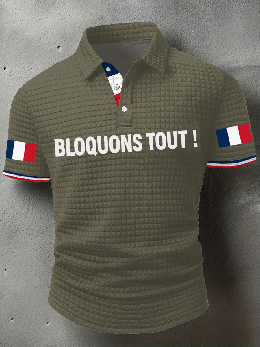 Chemise à imprimé Bloquons tout Homme