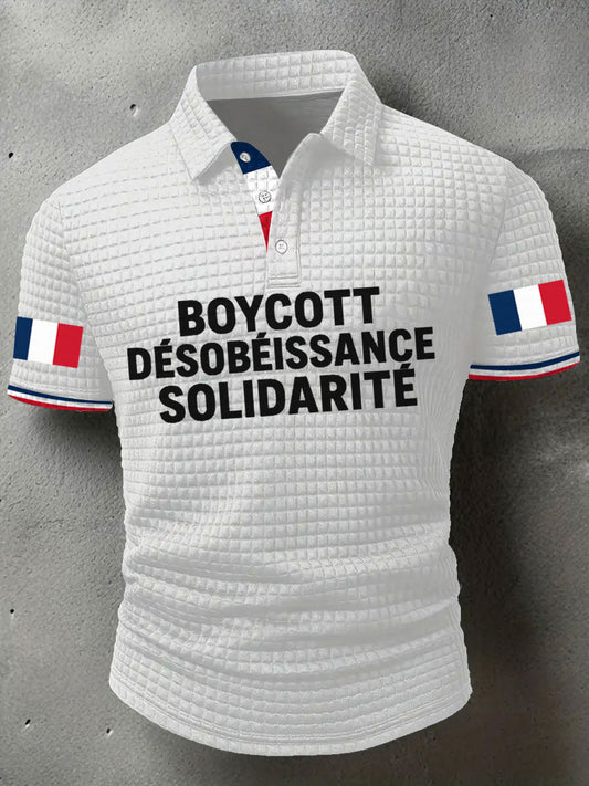 Chemise imprimée Boycott Désobaissance Solidarité Homme