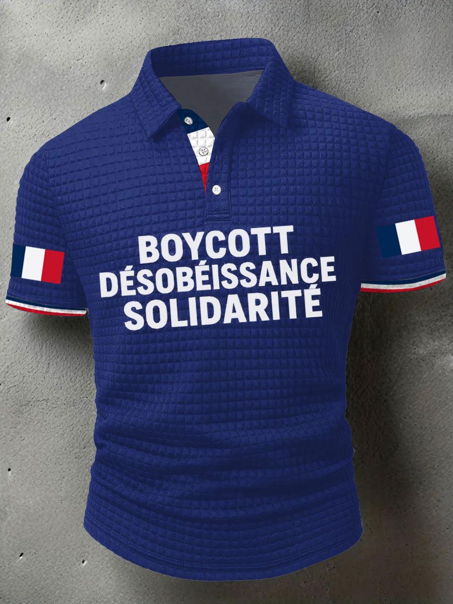 Chemise imprimée Boycott Désobaissance Solidarité Homme