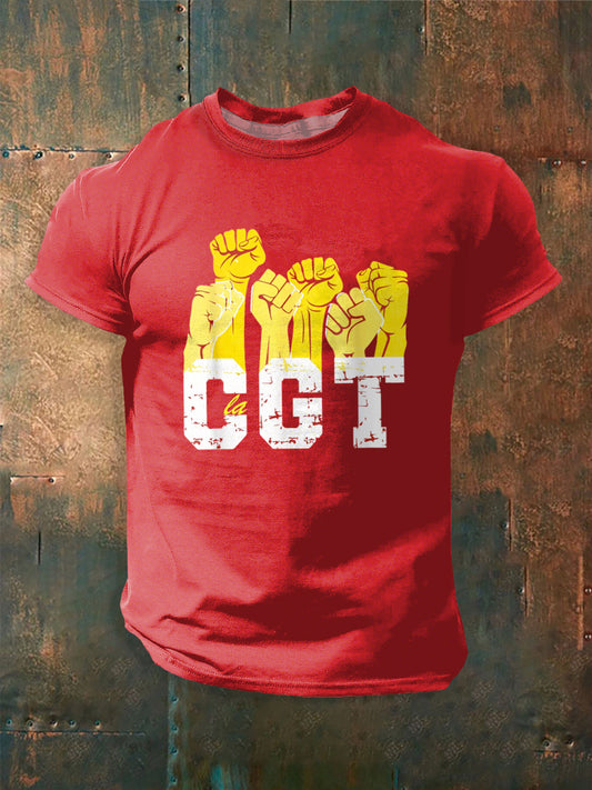 T-shirt manches courtes Confédération Générale du Travail pour homme