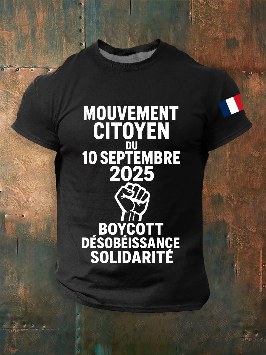 T-shirt à manches courtes Bloquons tout Le 10 Septembre Homme