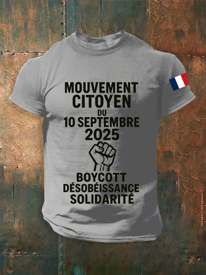 T-shirt à manches courtes Bloquons tout Le 10 Septembre Homme
