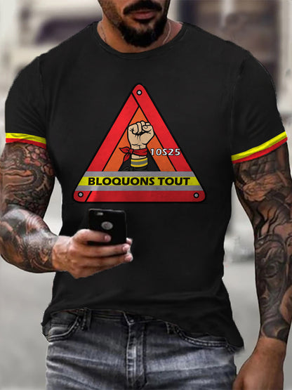 T-shirt manches courtes Bloquons tout pour homme
