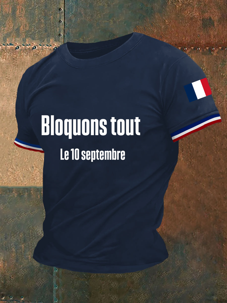 T-shirt à manches courtes Bloquons tout Homme