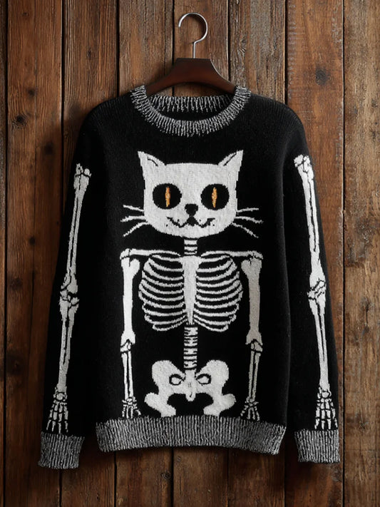Pull décontracté à imprimé animal vintage pour femmes