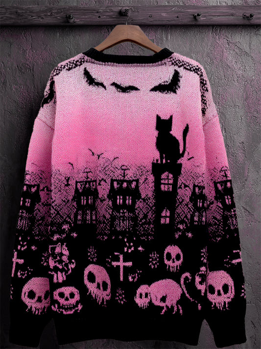 Pull décontracté à imprimé animal vintage pour femmes