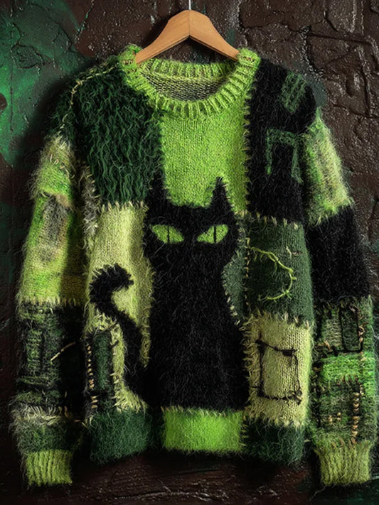 Pull décontracté à imprimé animal vintage pour femmes