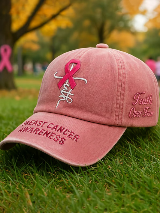 Sensibilisation au cancer du sein Chapeau unisexe imprimé ruban rose