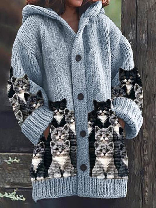 Sweat à capuche en tricot pour femmes
