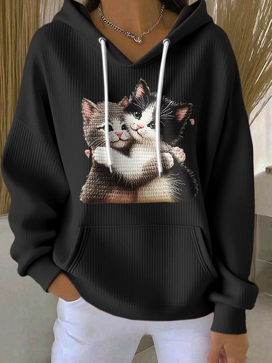 Chandail à capuchon Cut Cat Femme
