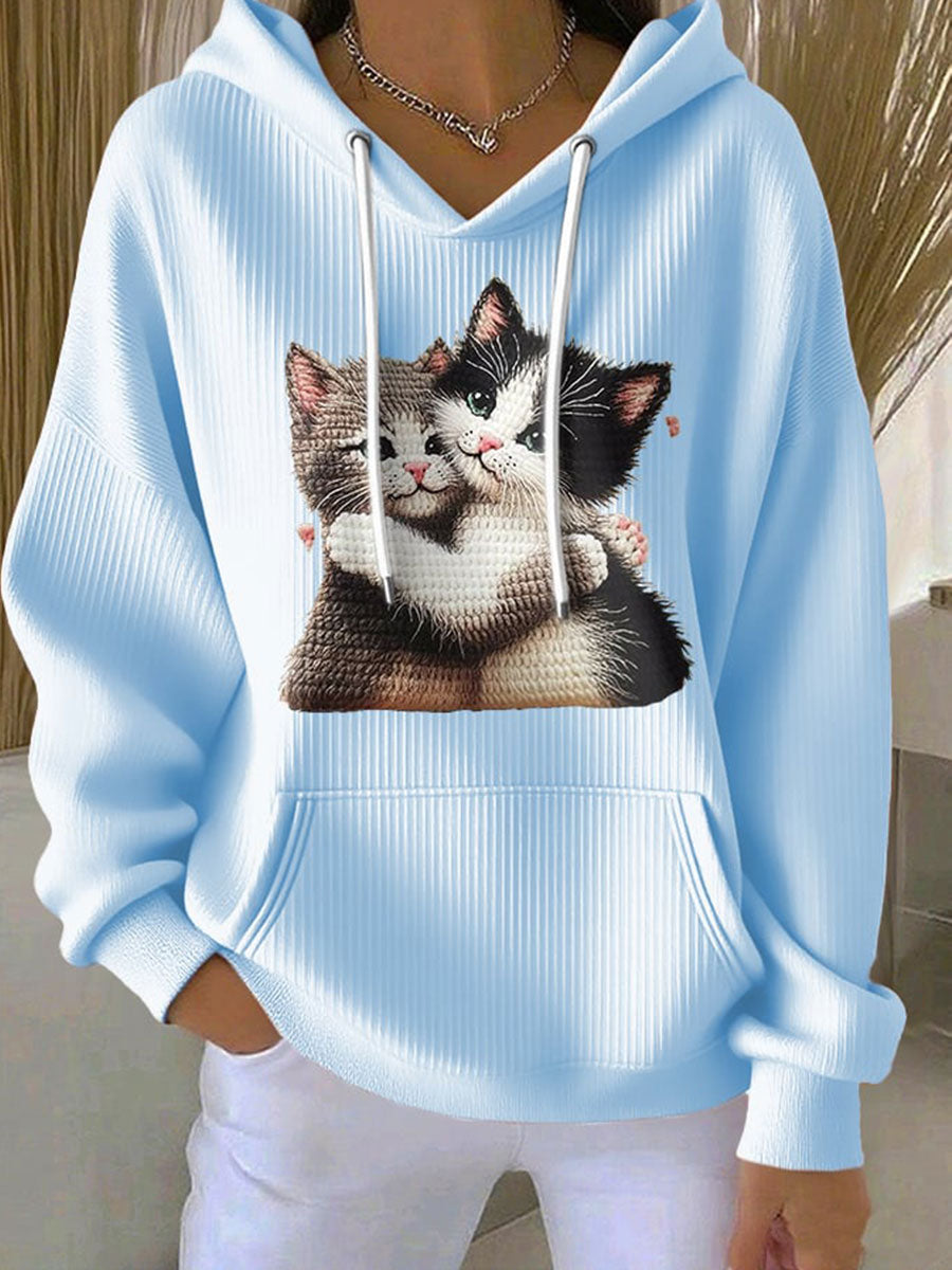 Chandail à capuchon Cut Cat Femme