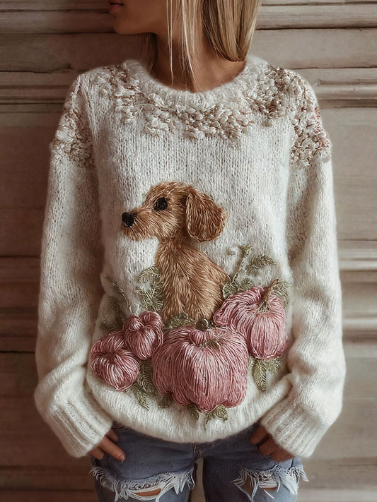 Tops de chien citrouille d'automne pour femmes