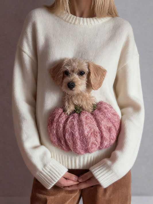 Tops de chien citrouille d'automne pour femmes