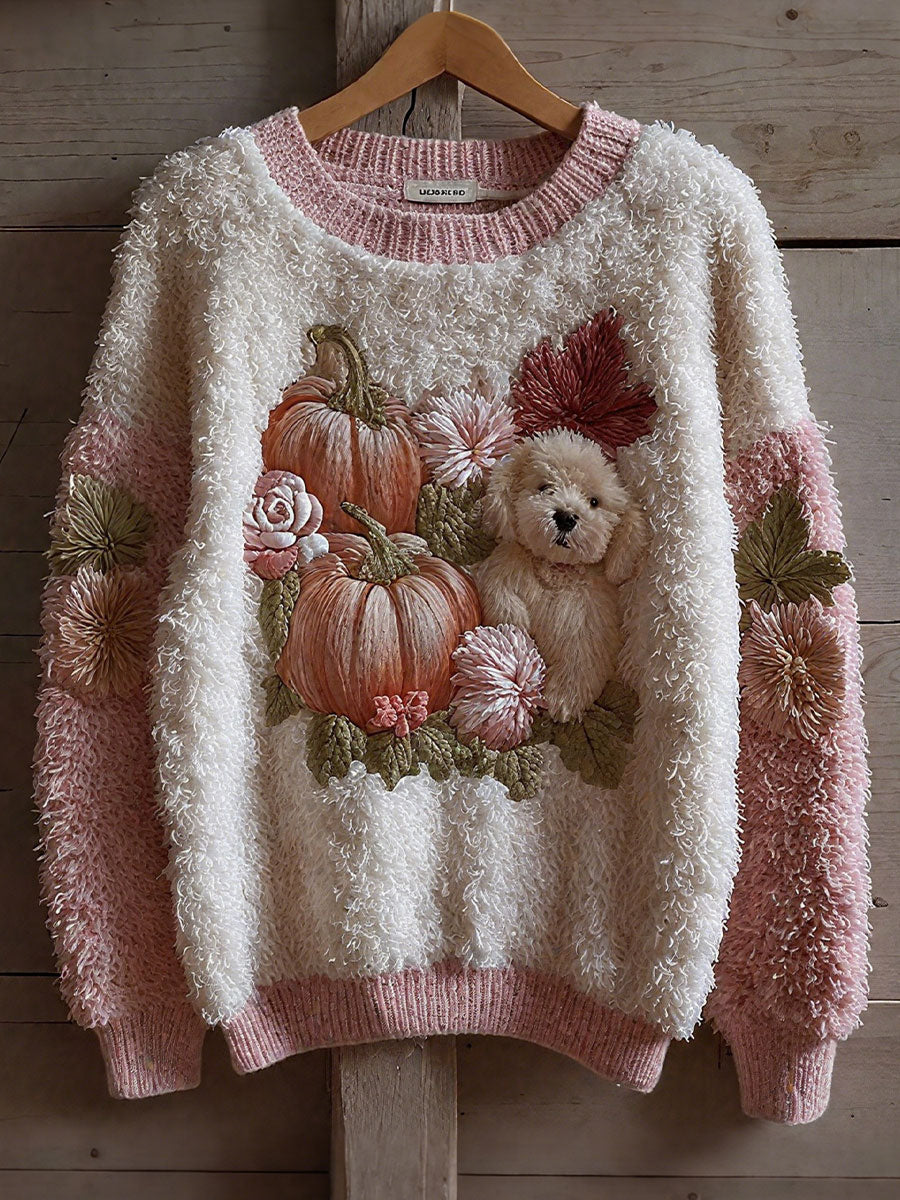 Dessus de chien citrouilles d'automne pour femmes