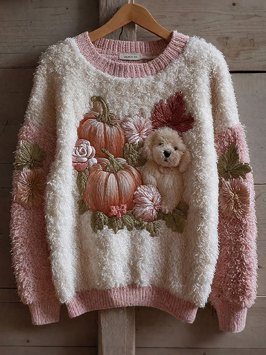 Dessus de chien citrouilles d'automne pour femmes