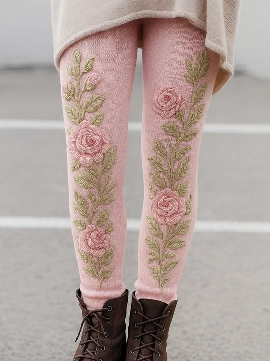 Bas Vintage Art Floral Print Femme