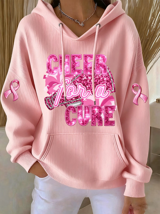 Femmes du cancer du sein Art Print Casual Memorial Hoodie