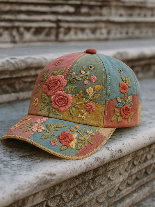 Chapeau unisexe à imprimé fleurs cancer du sein