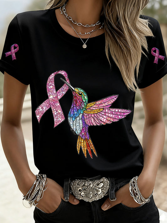 T-shirt commémoratif à imprimé animal pour femme