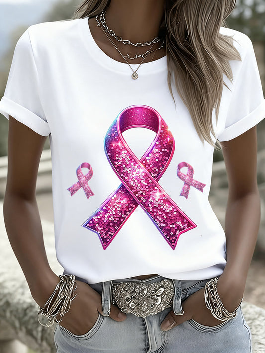 T-shirt commémoratif à imprimé animal pour femme
