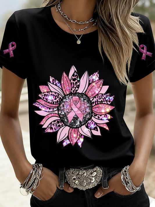 T-shirt commémoratif à imprimé animal pour femme