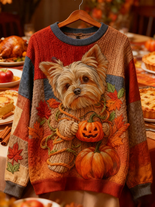Sweat-shirt Femme Automne Chien Imprimé