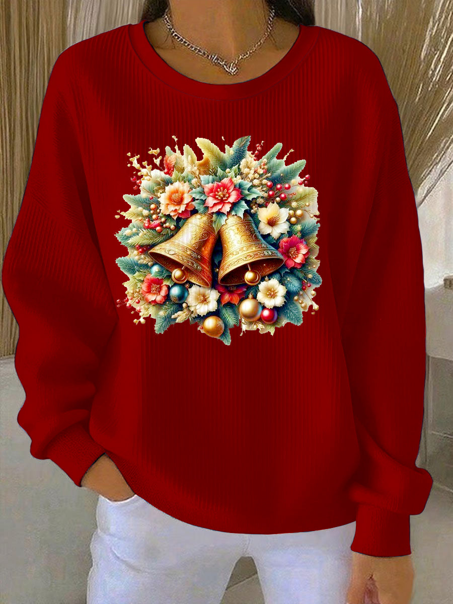 Sweat-shirt à col rond Noël Bell Femme