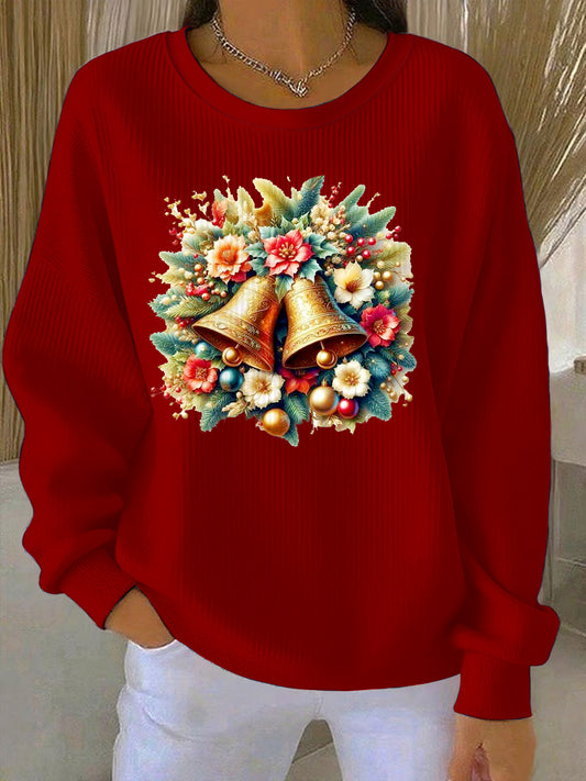 Sweat-shirt à col rond Noël Bell Femme