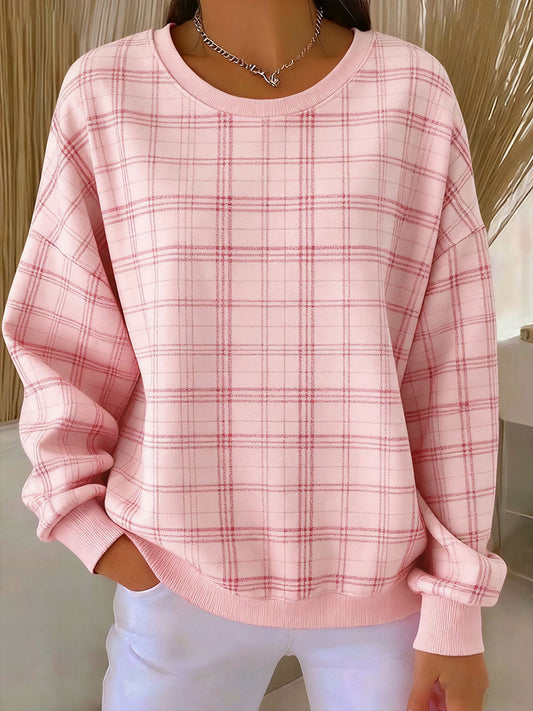 Women's Breast Cancer Awareness Sweatshirt côtelé col rond